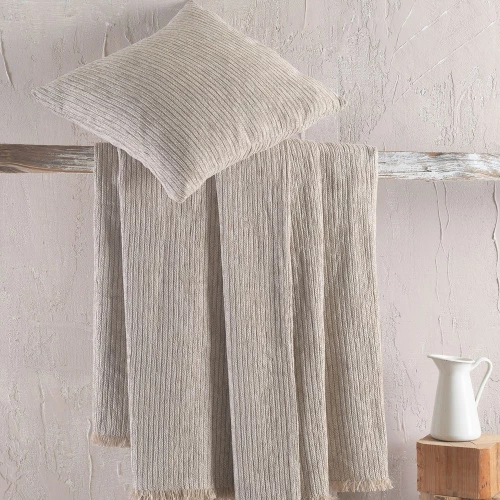 Ριχτάρι Hansel Light Beige Ρυθμός Διθέσιο 180x240cm Chenille,Βαμβάκι,Polyester