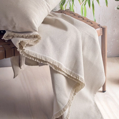 Ριχτάρι Reve Beige Ρυθμός Διθέσιο 180x240cm Βαμβάκι-Πολυέστερ