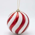 Χριστουγεννιάτικες Μπάλες Glitter (Σετ 2Τμχ) 600-47848 15cm Red-White