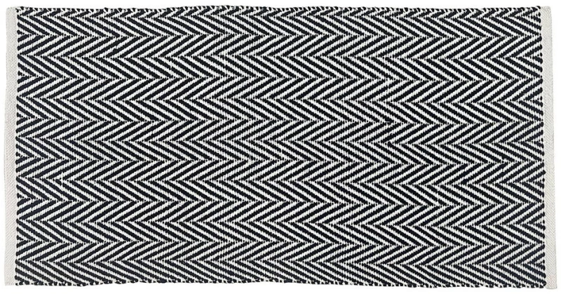 Χαλάκι Κουζίνας Kindra Black Melinen 70X140cm Βαμβάκι