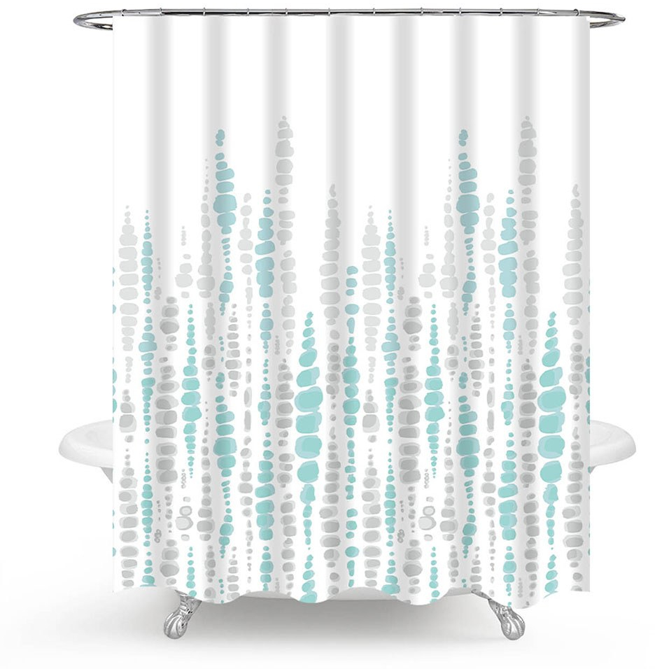 Κουρτίνα Μπάνιου Ντέρεκ White-Ciel Viopros 180Πx180Υ Πολυέστερ