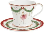 Φλυτζάνι Τσαγιού Με Πιατάκι Μagie Noel 1796ΜΝΟΕ 200ml White-Multi Easy Life
