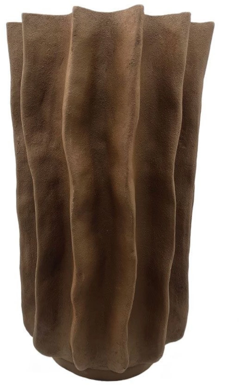 Βάζο Folda 034509 22x22x38cm Dark Brown Πολυρεσίνη