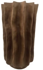 Βάζο Folda 034509 22x22x38cm Dark Brown Πολυρεσίνη