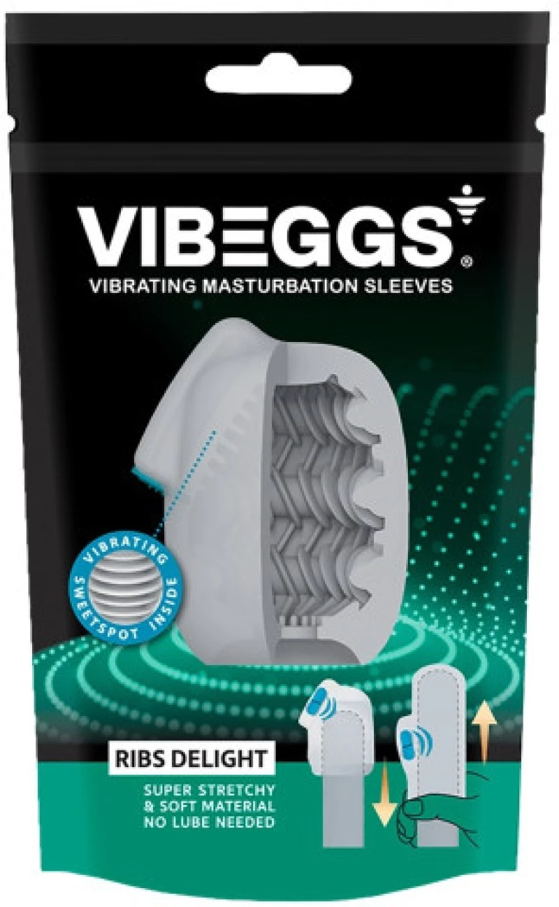 Vibeggs Ribs Delight Unisex Vibrating Masturbation Sleeve