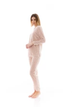 Γυναικεία Πυτζάμα Pink Label - Fleece - Ψαροκόκαλο