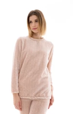 Γυναικεία Πυτζάμα Pink Label - Fleece - Ψαροκόκαλο