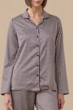 Γυναικεία πυτζάμα Noidinotte - Σατέν Σεμιζιέ - Pied de poule - Regular Fit - Polyester