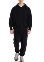 EMERSON Ανδρική μπλέ navy ζακέτα, φλις fleece 242.EM21.89 navy blue ..