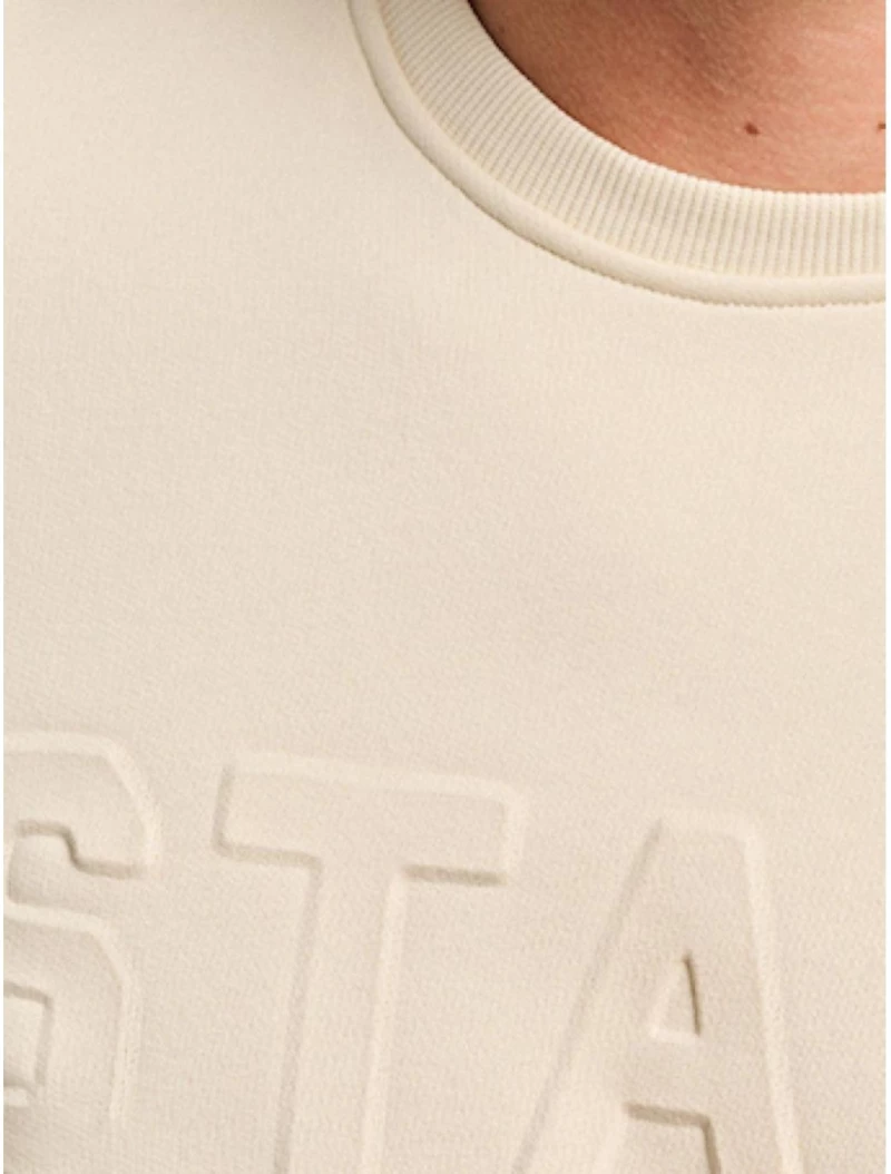 STAFF Men's ecru long-sleeved sweatshirt 64-112.054.N0060