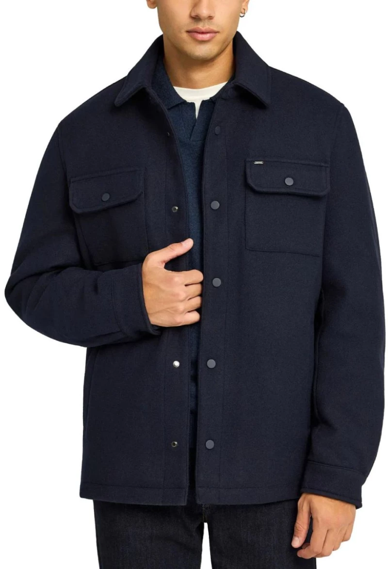 FUNKY BUDDHA Ανδρικό μπλέ μπουφάν FBM012-062-01 NAVY