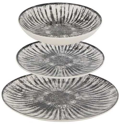 Πιάτα   Lucie  γκρι set/12 Φ27cm