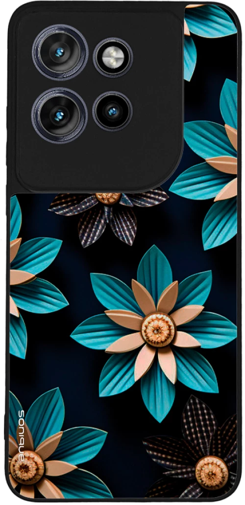 Θήκη Sonique 3D Flower Series για Motorola Edge 50 Neo 5G Γαλάζιο