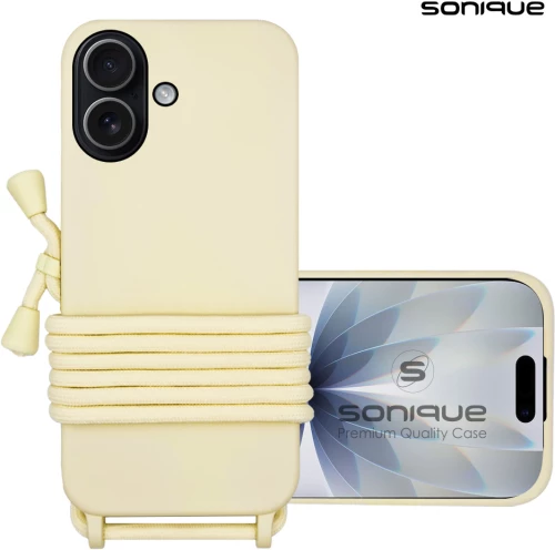 Θήκη Σιλικόνης με Κορδόνι CarryHang Sonique Apple iPhone 17 Μπεζ