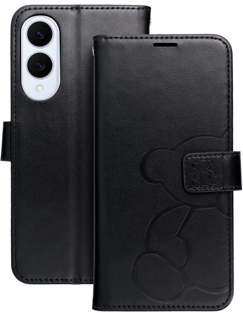 Mezzo Book Case For Samsung S25 Edge Teddy Bear Black