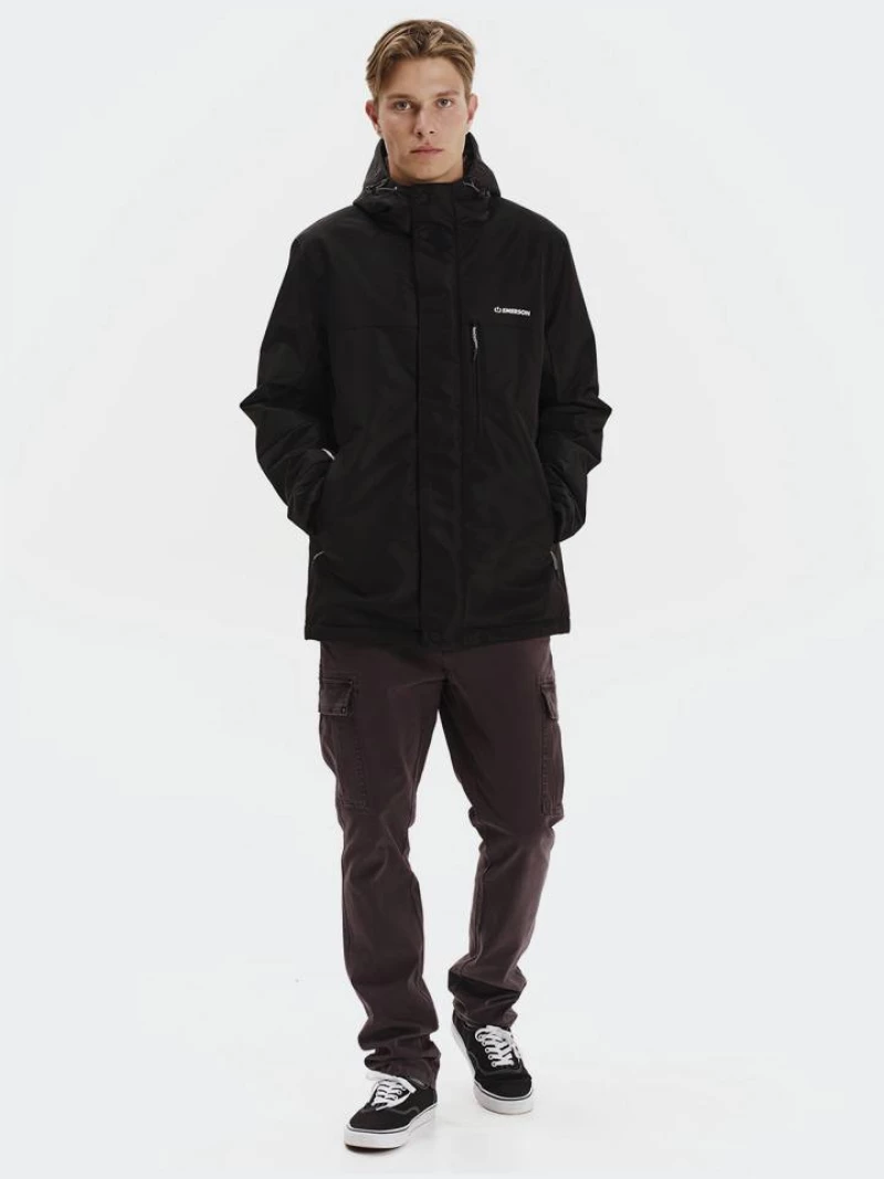 EMERSON Men's Hooded Jacket - 252.EM10.114-BLACK