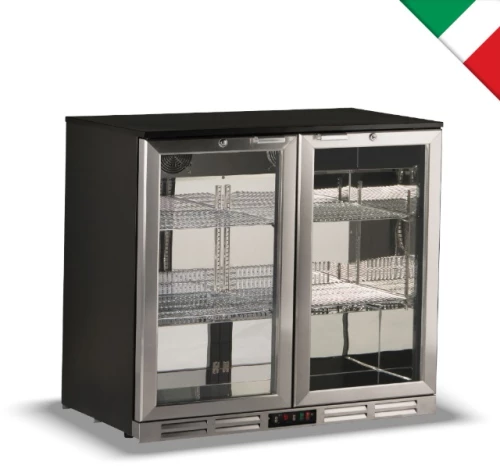 Βιτρίνα συντήρησης Back Bar INOX διπλή KLIMAITALIA S 185 XH