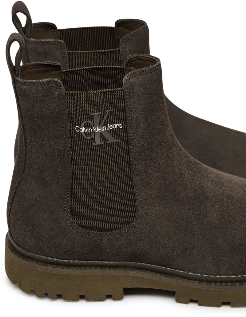 Calvin Klein Ανδρικά Chelsea Μποτάκια Suede Καφέ YM0YM01080-GWX