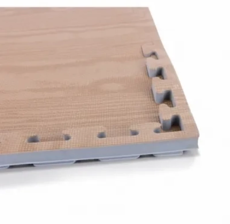 Δάπεδο Προστασίας Puzzle EVA 100x100x2 cm – Ξύλο / Γκρι Amila 36652