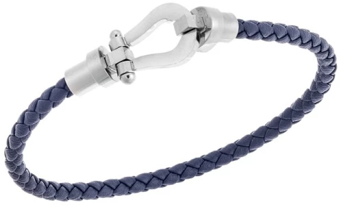 Βραχιόλι Senza Men`s Steel Blue Leather Strap SSD5673SBL