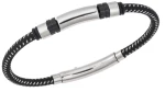 Βραχιόλι Senza Men`s Steel, με Μαύρα στοιχεία SSD5773BK