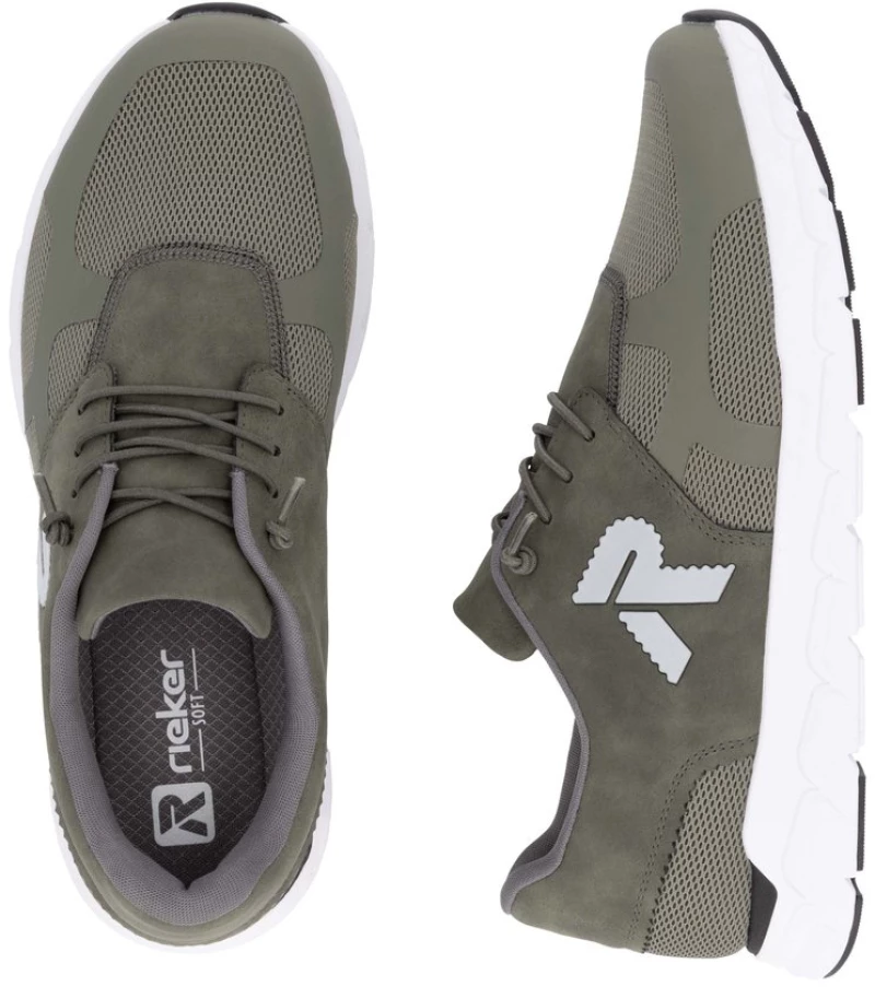 Rieker 09100-54 Ανατομικό Δερμάτινο Sneaker Χακί