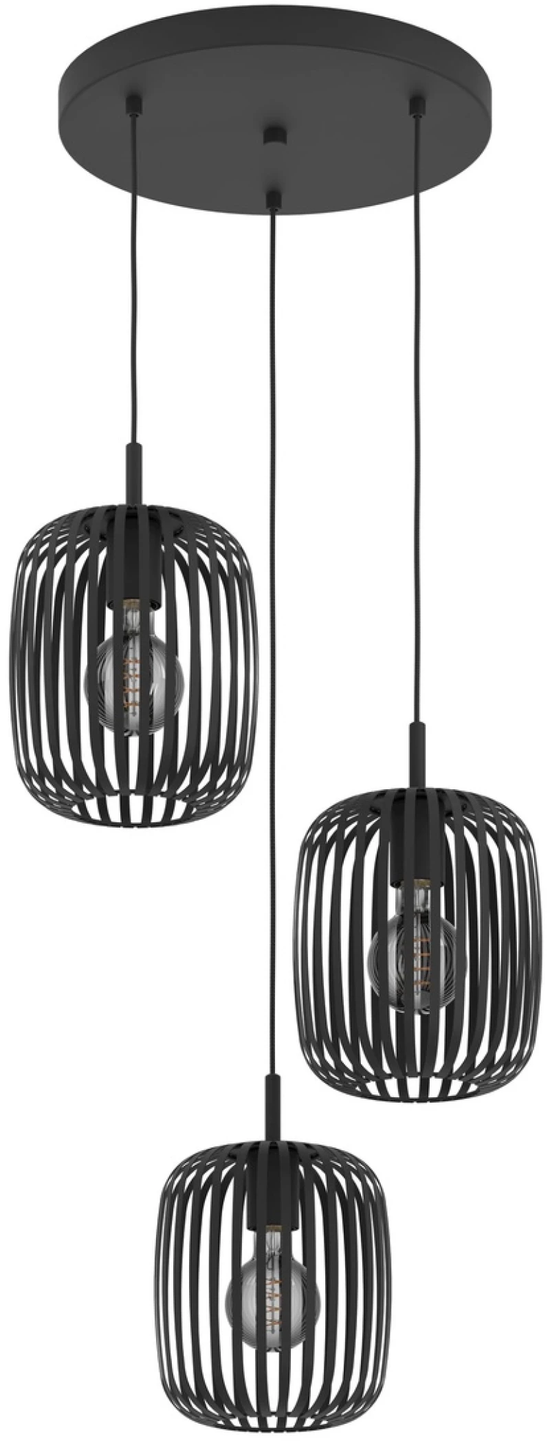Φωτιστικό Κρεμαστό Eglo 900686 ROMAZZINA Μαύρο Ματ (Black Mat)