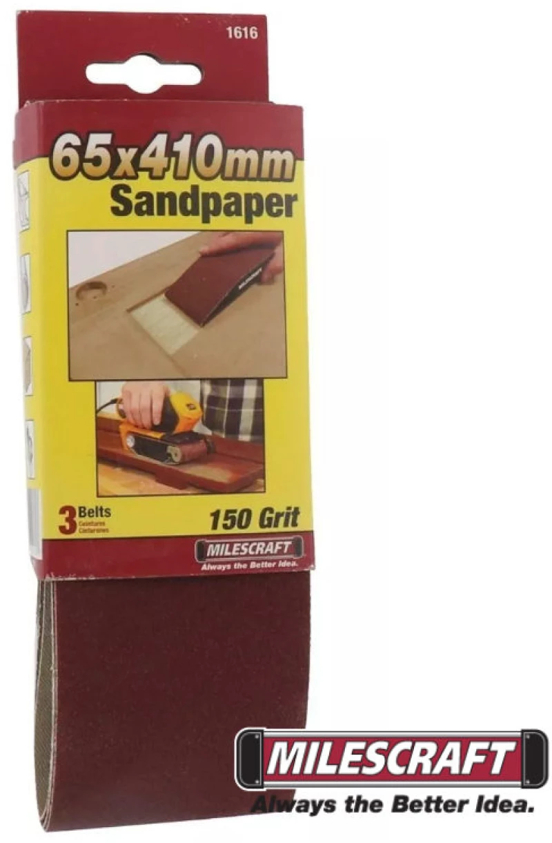Milescraft 1616 Γυαλοχαρτο ιμαντας 410x65 mm Κ150 3τεμ