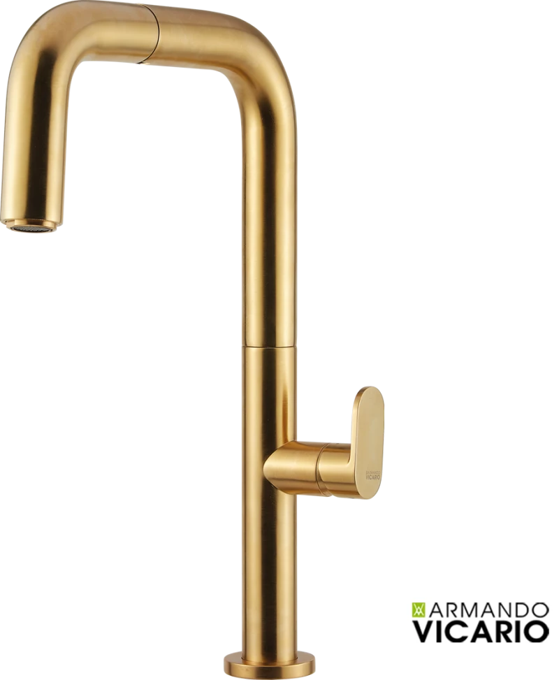 Μπαταρία Νεροχύτη Κουζίνας Eva Vicario Brushed Gold