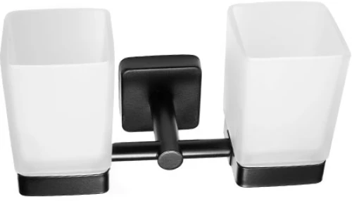 Ποτηροθήκη διπλή QUATTRO 4855 55 Μαύρη ματ KARAG