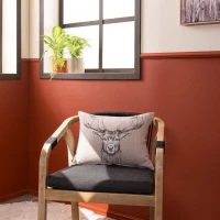 Μαξιλάρι Διακοσμητικό (Με Γέμιση) Reindeer 01 Beige Teoran 37x48 Βαμβάκι-Πολυέστερ