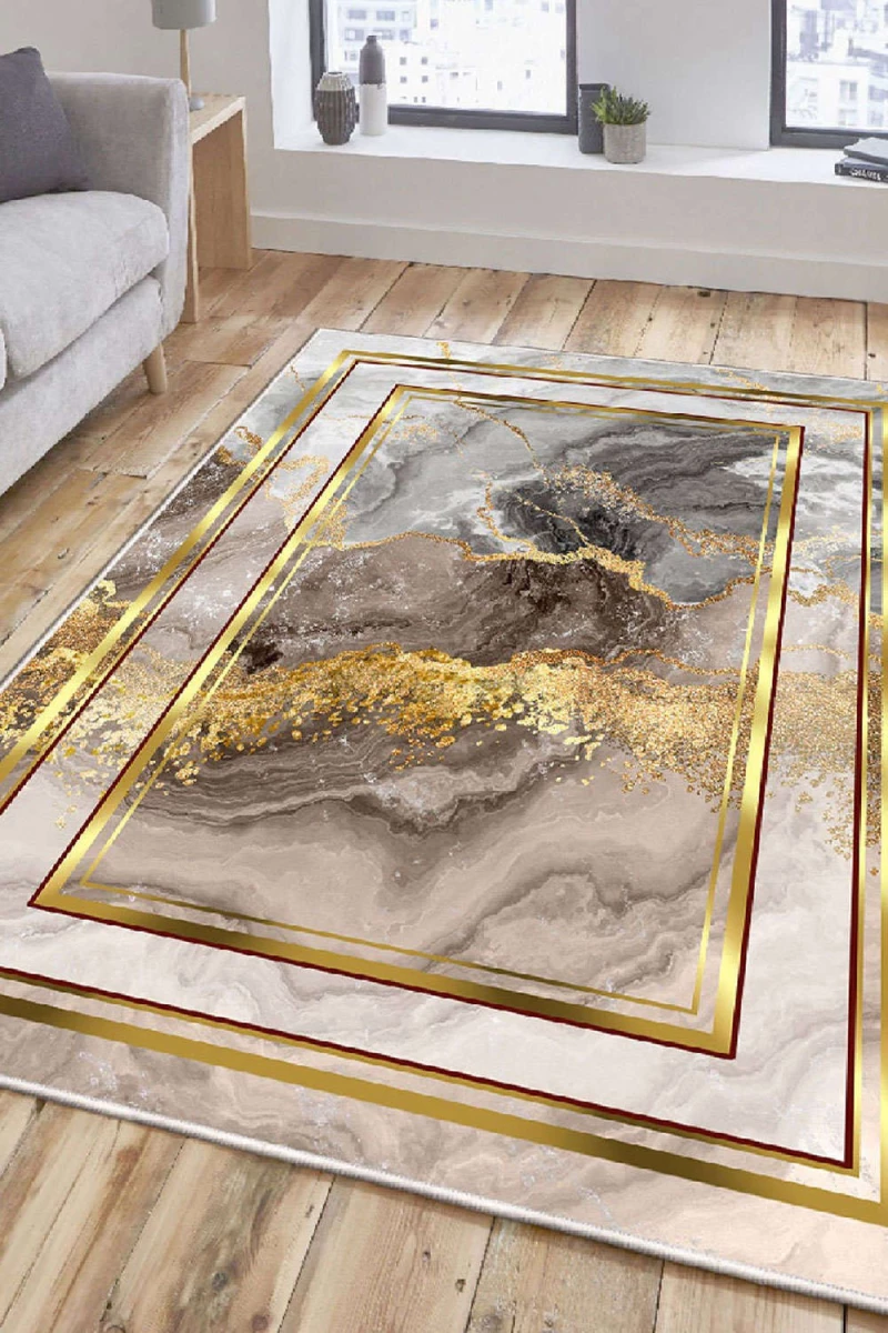 Χαλί Els2416 599HFT4477 Grey-Gold Conceptum Hypnose 100X150cm