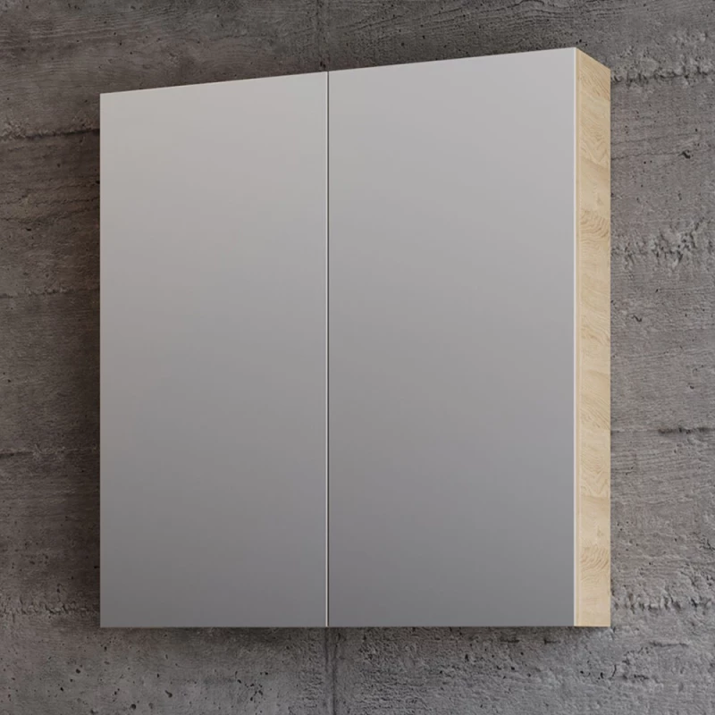 Καθρέπτης Μπάνιου Με Ντουλάπι Santa 3MSAN060BEM 60x14x68cm Beige Mat Mdf,Γυαλί