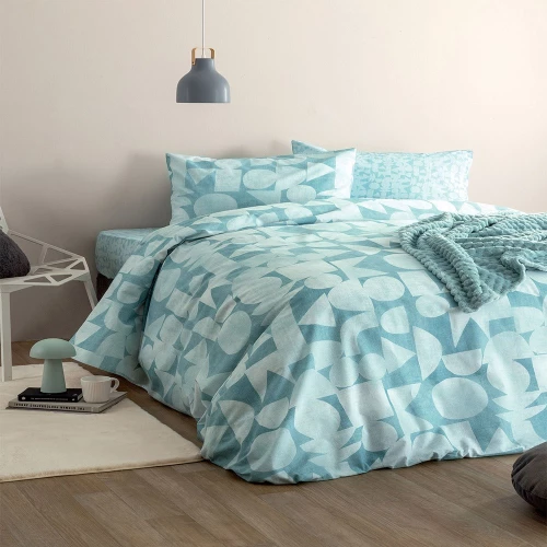 Σεντόνια FL6288 Με Λάστιχο (Σετ 3τμχ) Aqua Palamaiki Μονό 170x260cm 100% Βαμβάκι