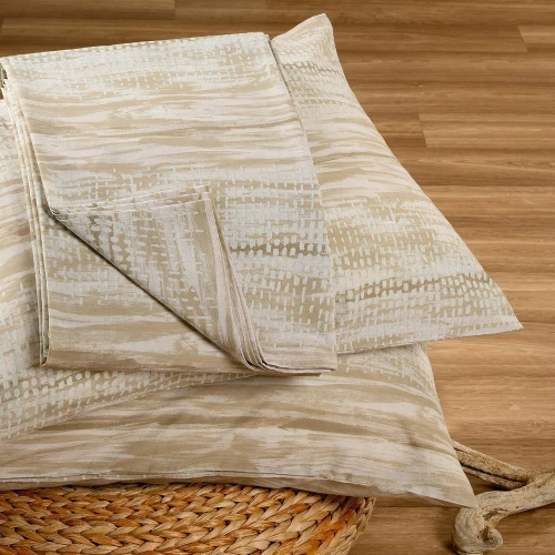 Κατωσέντονο Fuji Με Λάστιχο (Σετ 2τμχ) Mocca Melinen Μονό 100x232cm Βαμβάκι-Πολυέστερ