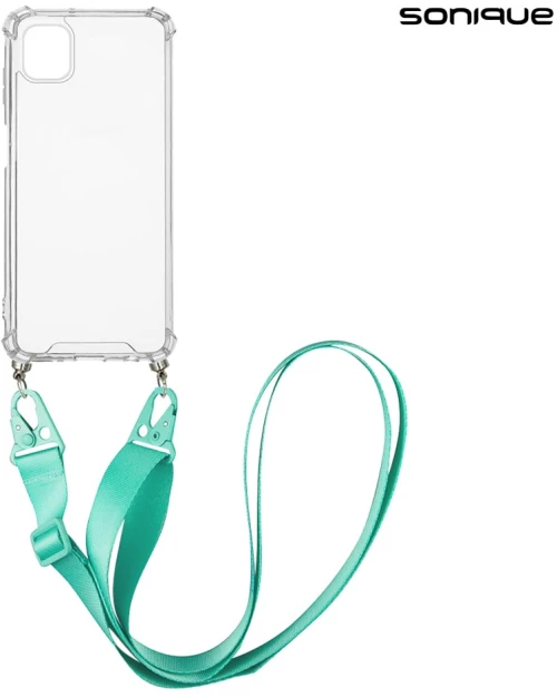 Θήκη Σιλικόνης με Strap Sonique Armor Clear Samsung Galaxy M13 4G Γαλάζιο