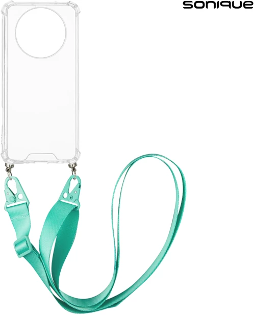 Θήκη Σιλικόνης με Strap Sonique Armor Clear Realme 12 5G / Realme 12x Γαλάζιο