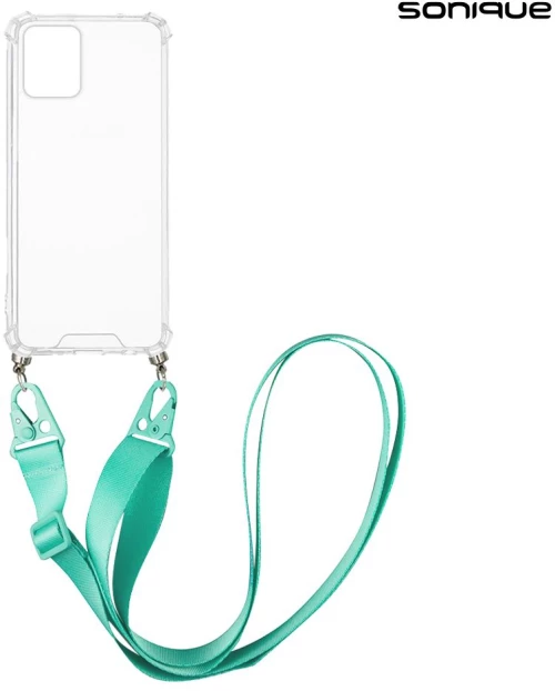 Θήκη Σιλικόνης με Strap Sonique Armor Clear Motorola Moto G73 5G Γαλάζιο