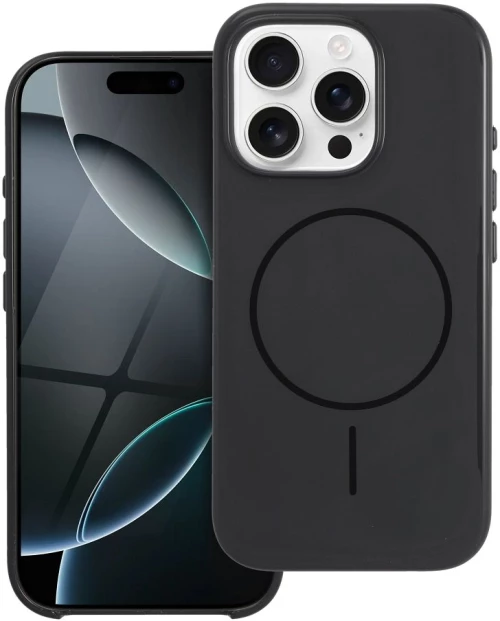 Glossy Mag Cover Compatible With Magsafe For Iphone 17 Pro Black