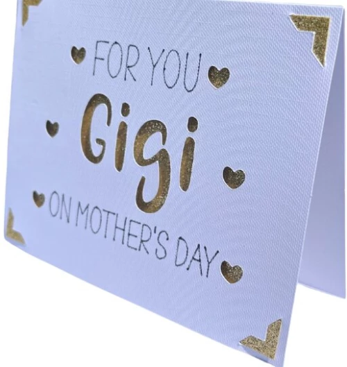 Intra απο ξύλο plywood 3mm-4mm πάχος - For You Gigi on Mother's Day Card  Δίασταση 20x20 cm INTRAFABR-96826417