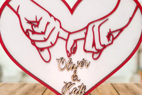 Intra απο ξύλο plywood 3mm-4mm πάχος - Δωροκάρτα για την ημέρα του Αγίου Βαλεντίνου Δίασταση 20x20 cm INTRAFABR-86850115