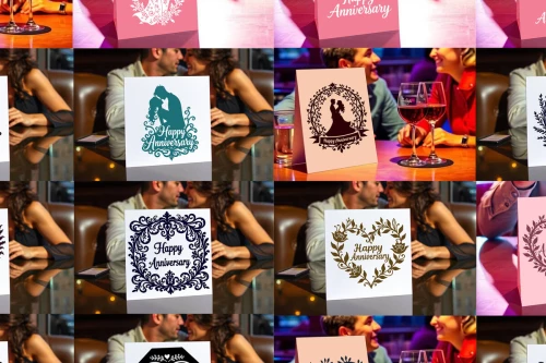 Intra απο ξύλο plywood  Χρώμα wenge 3mm-4mm πάχος - Πακέτο κάρτας Cricut Happy Anniversary Δίασταση 20x20 cm INTRAFABR-87194642