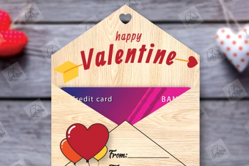 Intra απο ξύλο plywood 3mm-4mm πάχος – Κάτοχος δωροκάρτας για την ημέρα του Αγίου Βαλεντίνου Δίασταση  20x20 cm INTRAFABR-113939252