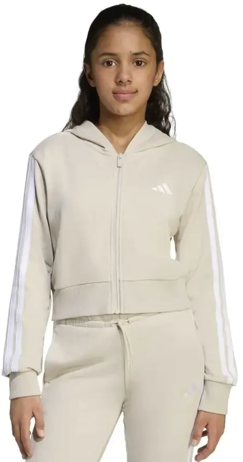 Παιδική Ζακέτα Adidas Essentials Full-Zip Hoodie Μπεζ / Λευκό