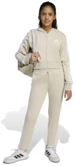 Παιδική Ζακέτα Adidas Essentials Full-Zip Hoodie Μπεζ / Λευκό