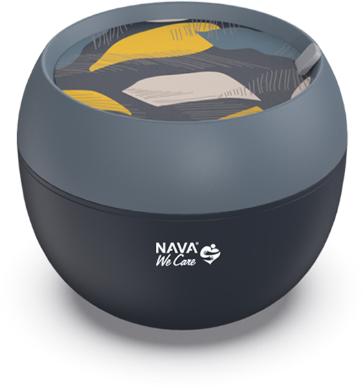 NAVA Δοχείο φαγητού πλαστικό στρογγυλό "We Care", μπλε 800ml 10-259-002