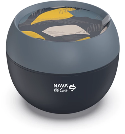 NAVA Δοχείο φαγητού πλαστικό στρογγυλό "We Care", μπλε 800ml 10-259-002