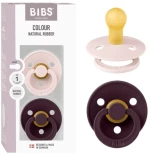 BIBS ΣΕΤ ΠΙΠΙΛΕΣ 2ΤΜΧ – COLOUR – PETAL/PLUM – ΣΤΡΟΓΓΥΛΗ No2