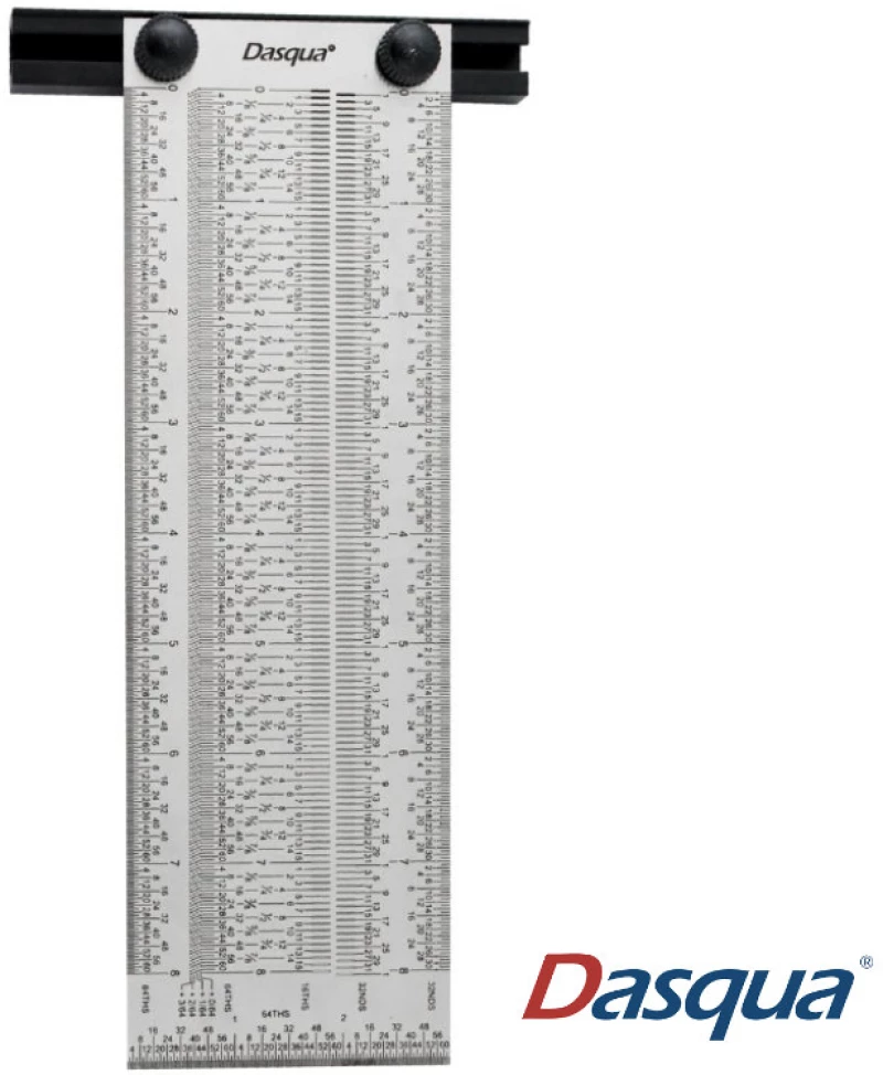 Dasqua 1804-5776 Χάρακας ταφ σημαδέματος ευκαμπτος Inox 200mm