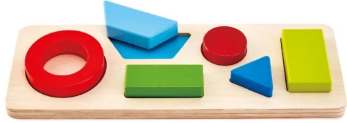 Hape Happy Puzzles Ξύλινο Παζλ Γεωμετρικά Σχήματα E1615A